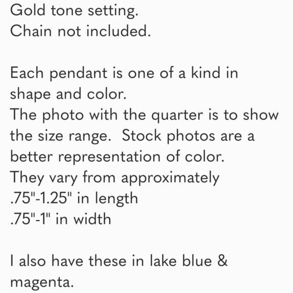 SEE NEW LISTING Purple Agate Pendant In Gold Tone Setting Boho - Picture 4 of 8